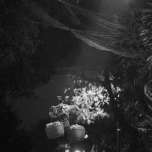 Backstreets of Luang Prabang in the early morning（額装済みA4写真）