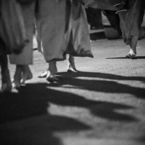 The Footsteps of Monks in Luang Prabang（額装済みA4写真）